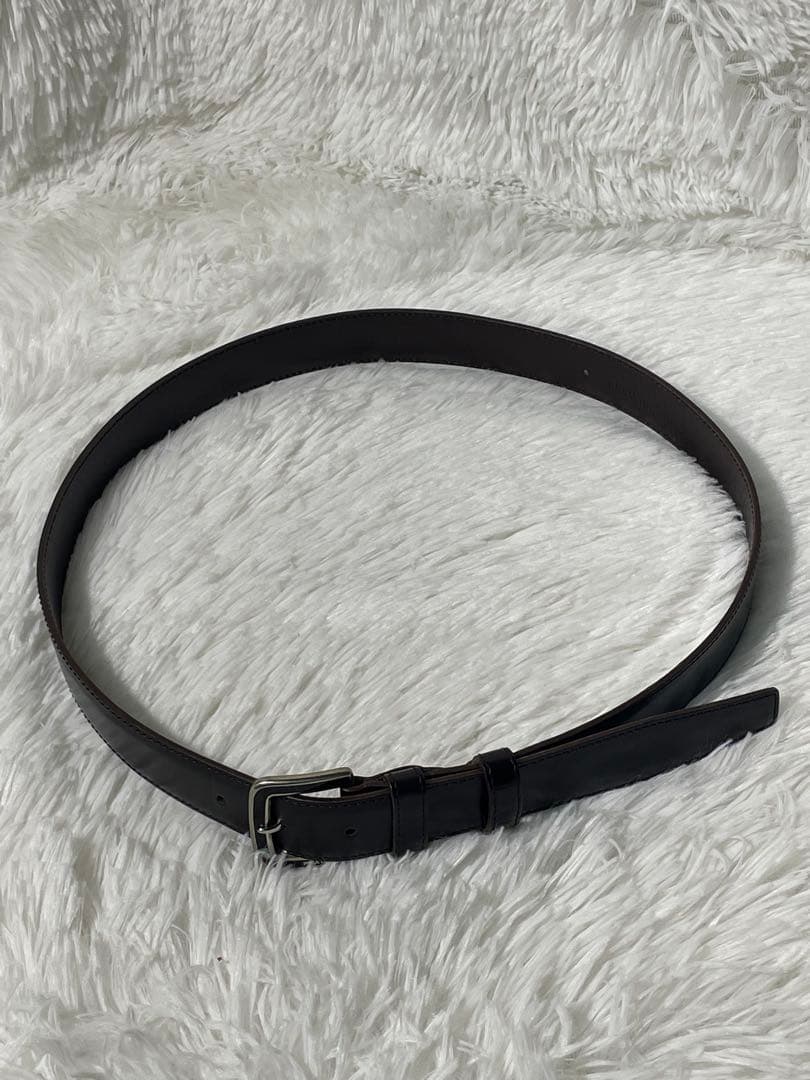 プラダ レザーベルト ダークブラウン 本革 PRADA 105 刻印あり