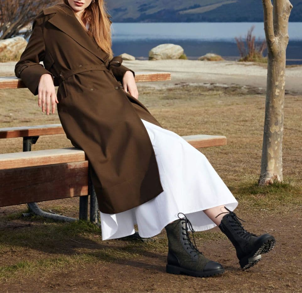 VIVAIA Florence ラウンドトゥ 撥水加工 レースアップ ブーツ