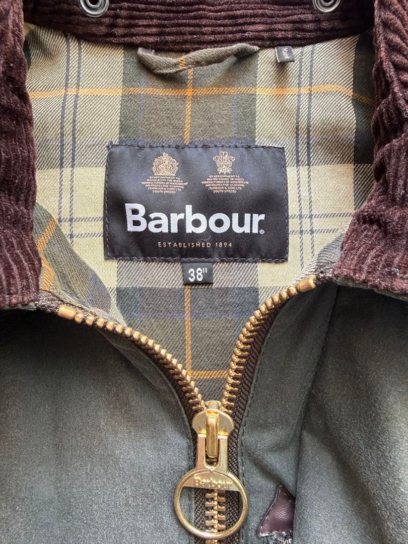 Barbour トランスポートwaxフード付き　セージ38