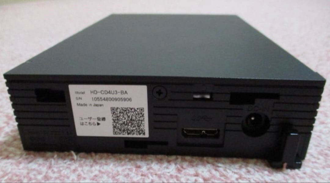 バッファロー 外付けHDD（HD-CD4U3-BA）4TB