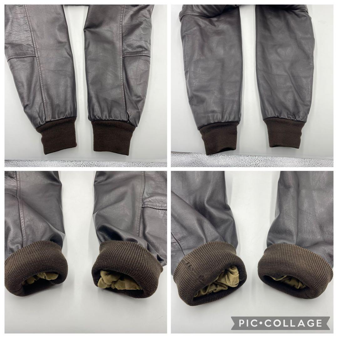 【美品】vintage VAN JAC 本革 レザージャケット アーチロゴ　刺繍