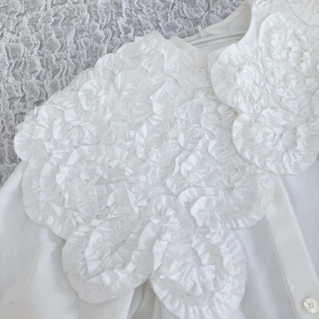 美品yori / ヨリ　shirocon ホイップカラーブラウス　白