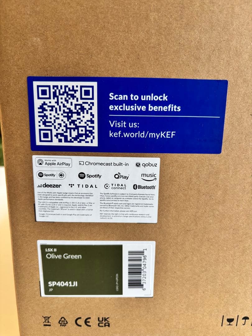 KEF LSX Ⅱ ワイヤレスHiFiブックシェルフスピーカー カーボンブラック