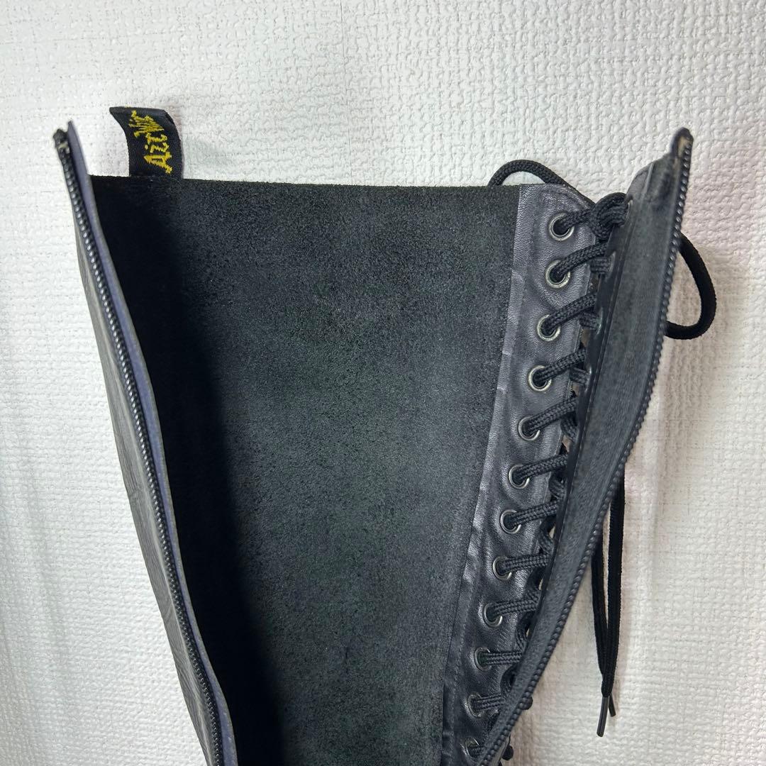 【美品】Dr.Martens 20ホールブーツ UK4 ロングブーツ シボ革