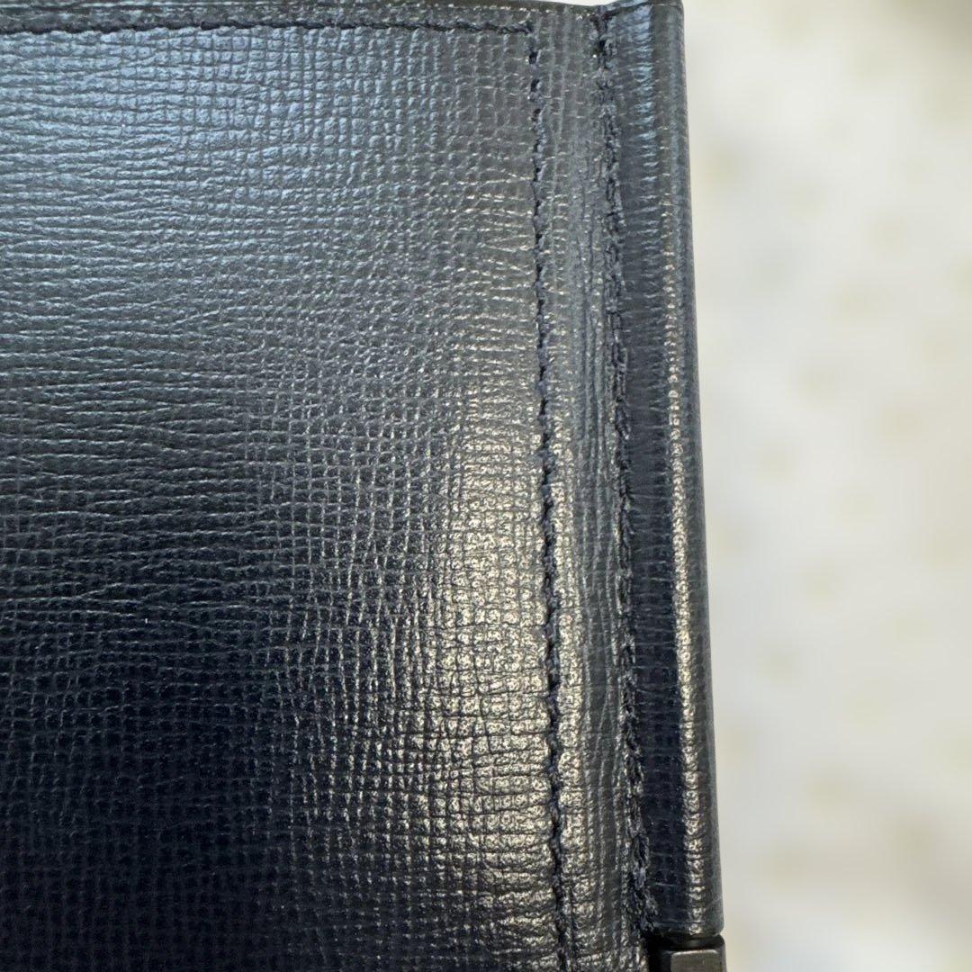 Valestra ヴァレクストラネイビーレザー マネークリップ