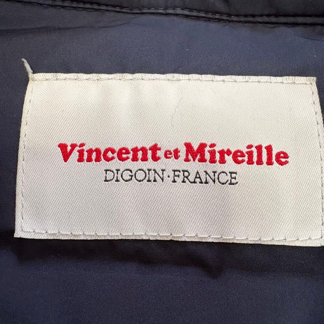 7074✾バンソンエミレイユ✾ダウンコート【42】ネイビー/フード取外可