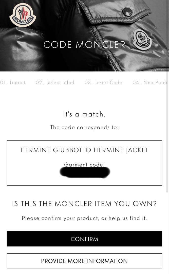 美品★MONCLER ブラック エルミンヌ　サイズ1