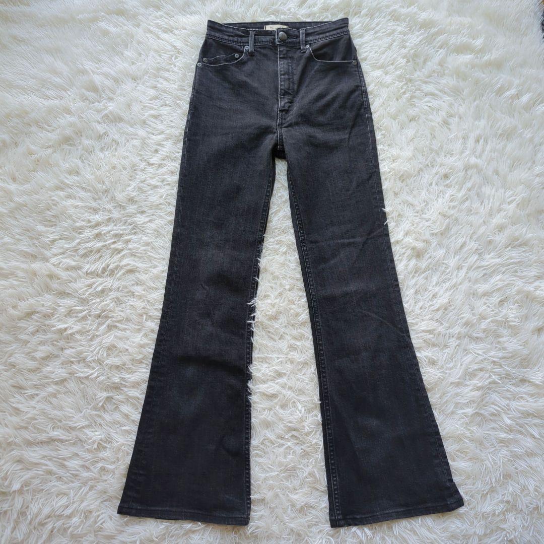 美品✨️ヤヌーク　ブーツカットデニム 新色ブラック　OBK23　定価2.8万