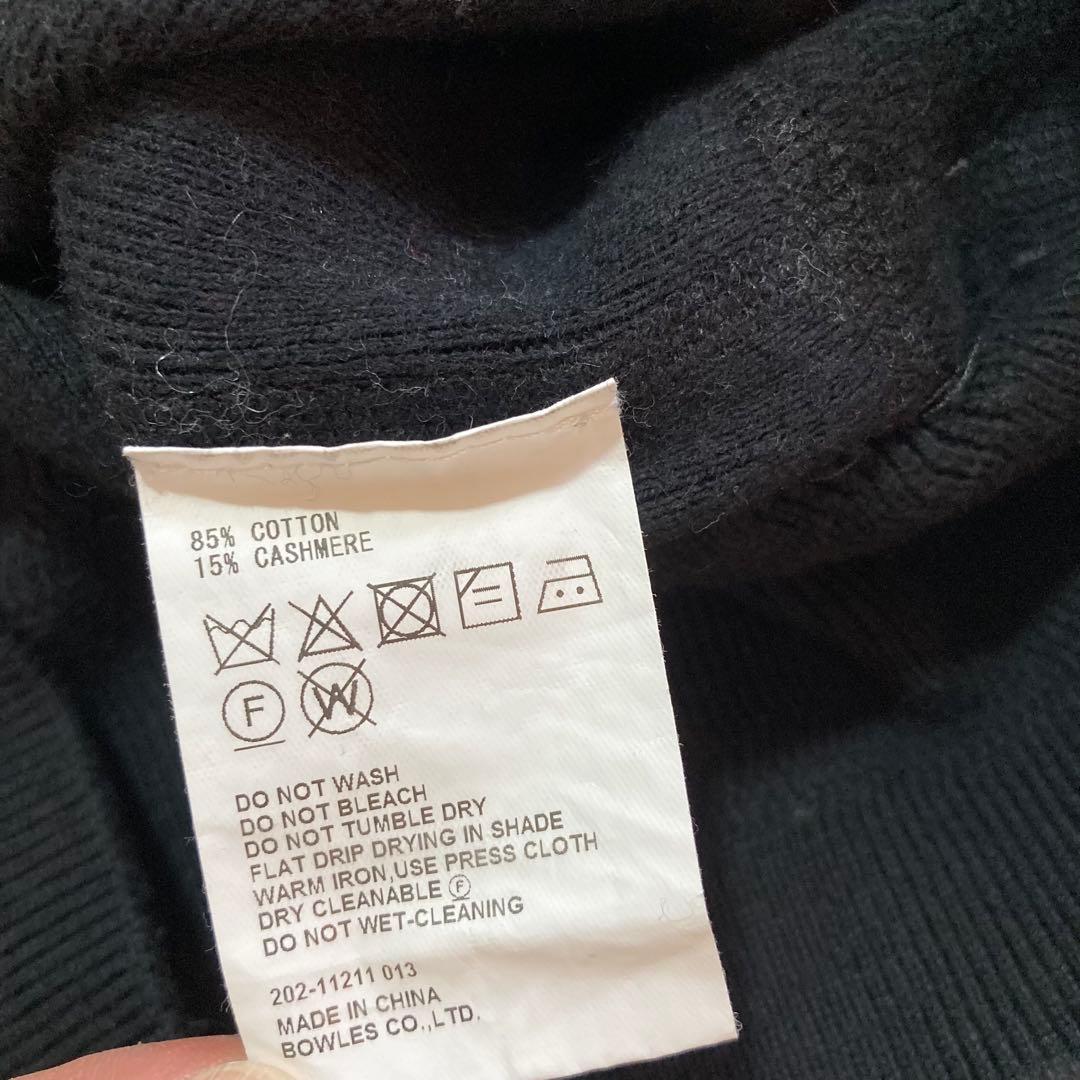 美品　HYKE ハイク　カシミヤニット　黒　クルーネック　ストレッチ性　20AW