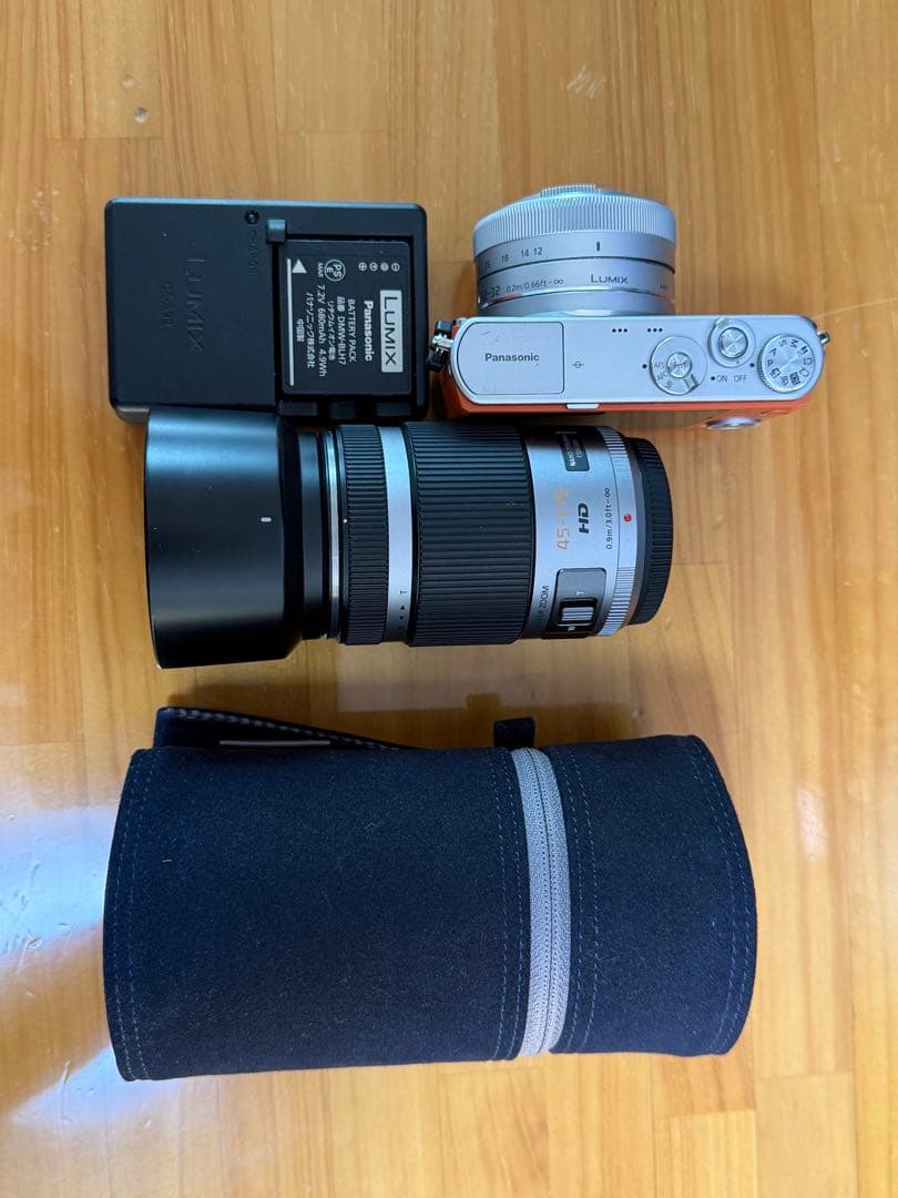 LUMIX DMC-GM1 オレンジ　カメラキット+H-PS45175レンズ