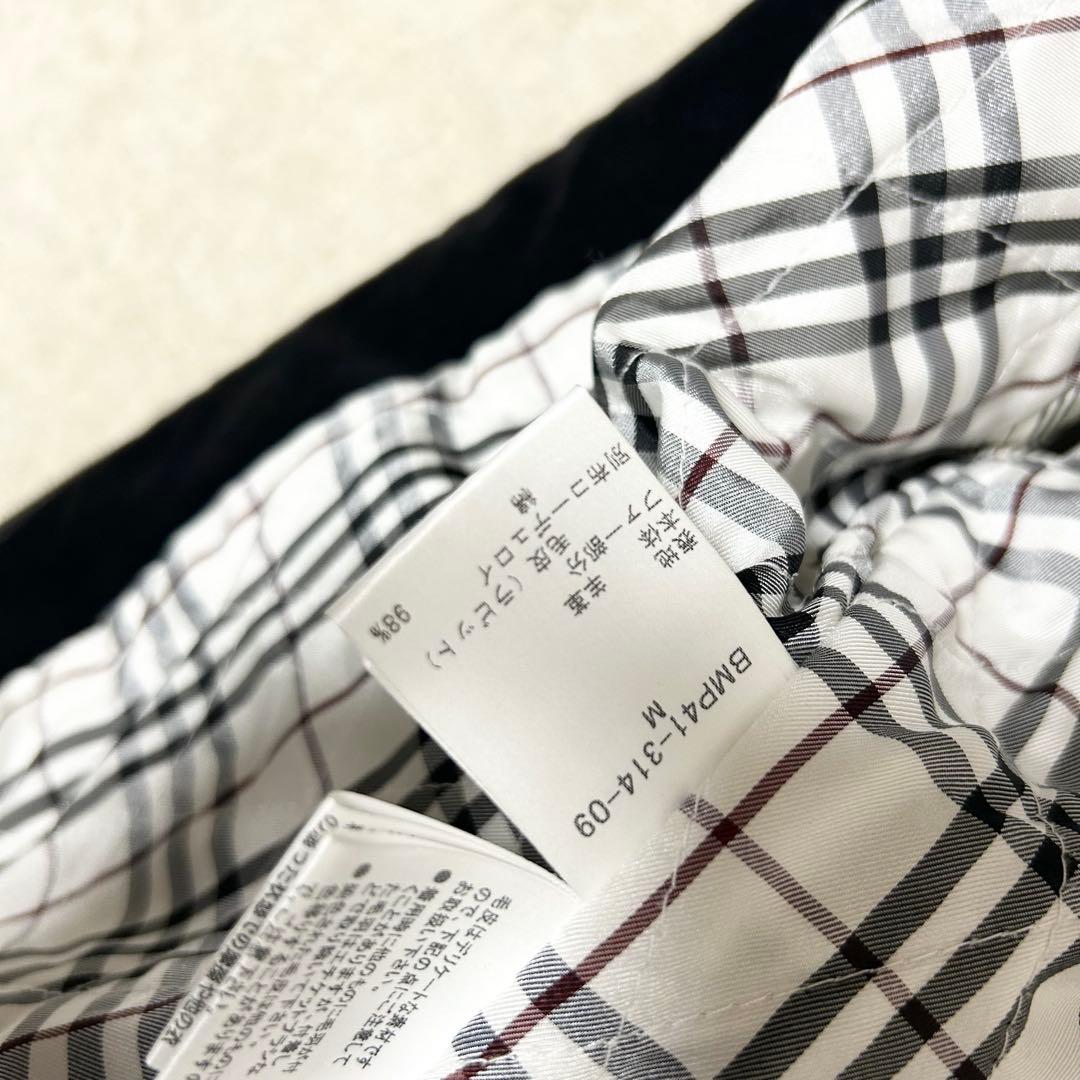 美品　バーバリーブラックレーベル　レザージャケット　ライダース　ノバチェック