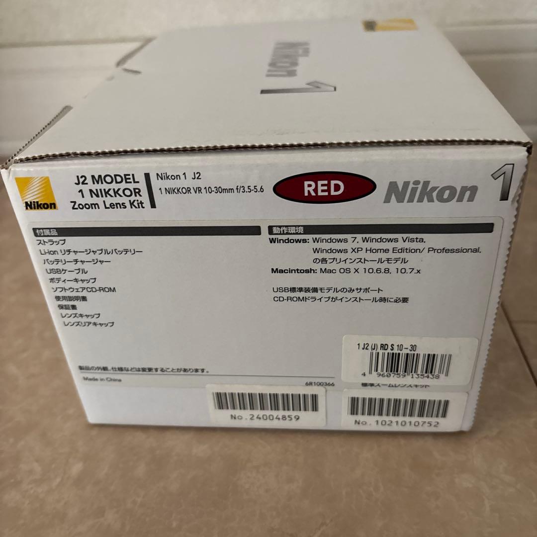 ★人気色レッド★ Nikon 1 J2 ミラーレス一眼カメラ