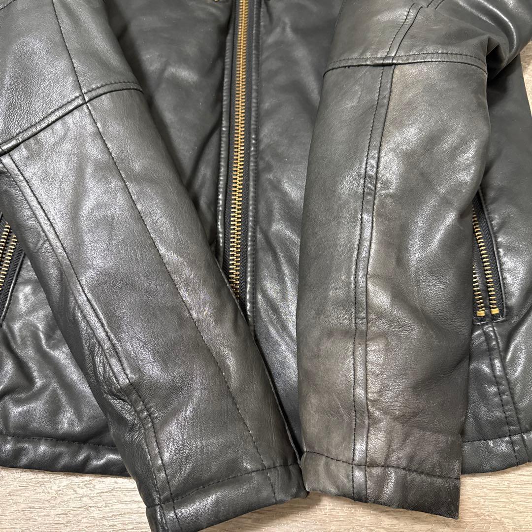 buffalo bobs ラムレザーダウンジャケット　black 2