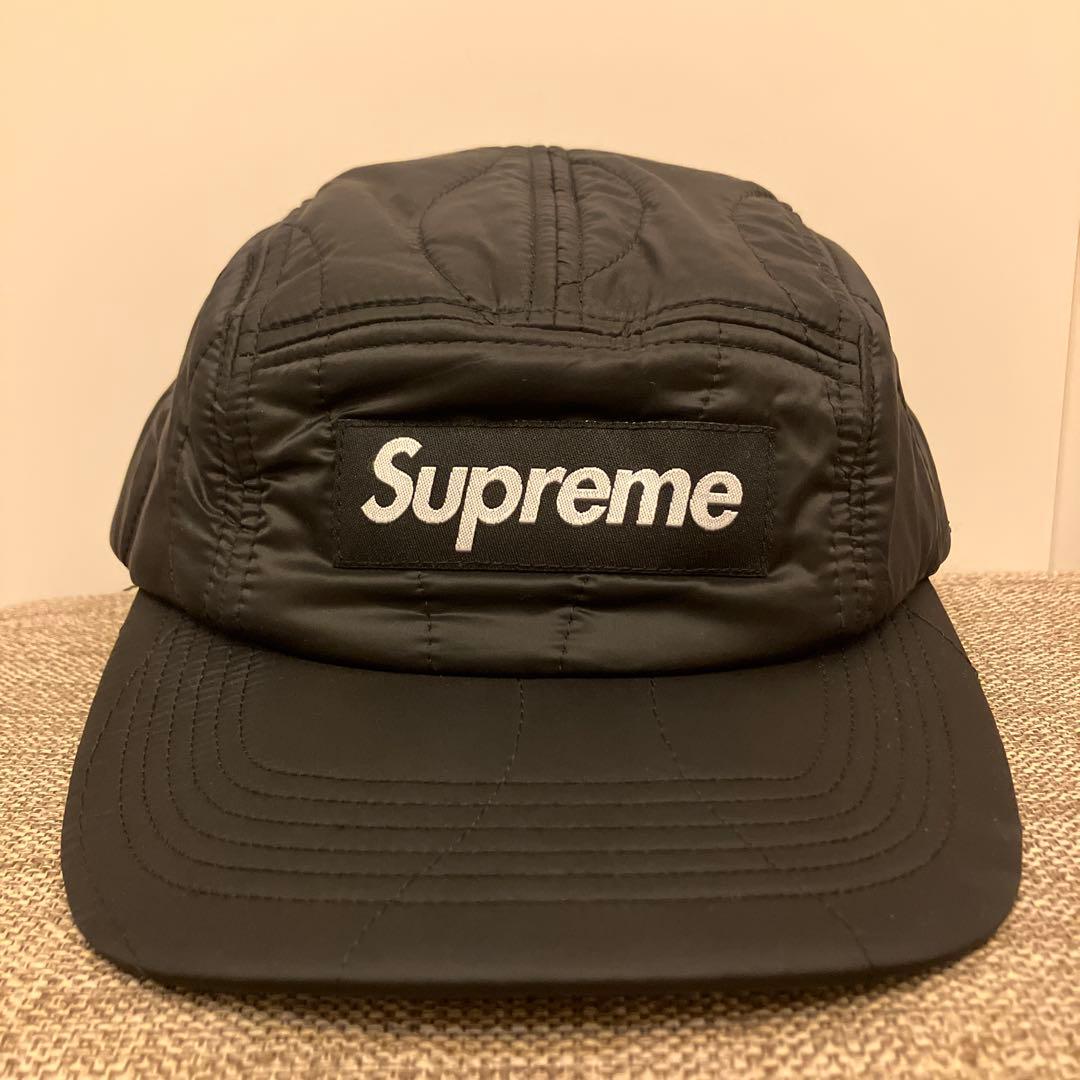Supreme ブラックナイロン　キャップ黒