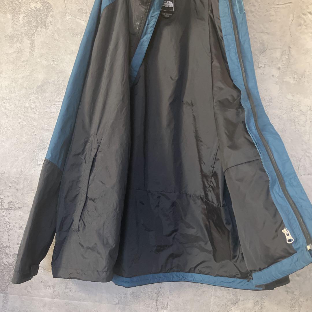 ザノースフェイス　ハイベント　マウンテンパーカー　ナイロン　黒×青　メンズXXL