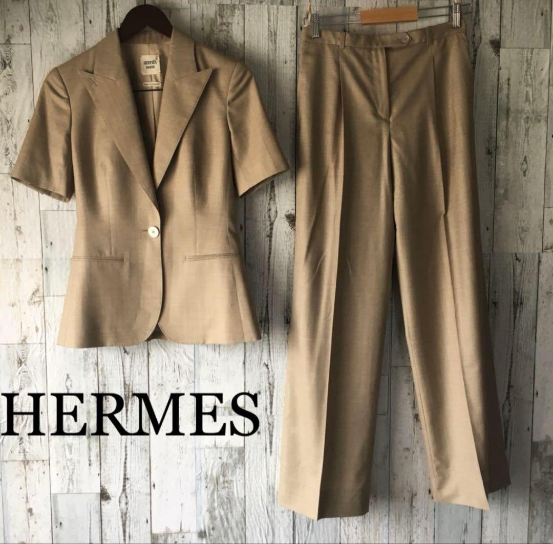 【試着のみ・未使用品】HERME エルメス　パンツスーツ　タグ付き
