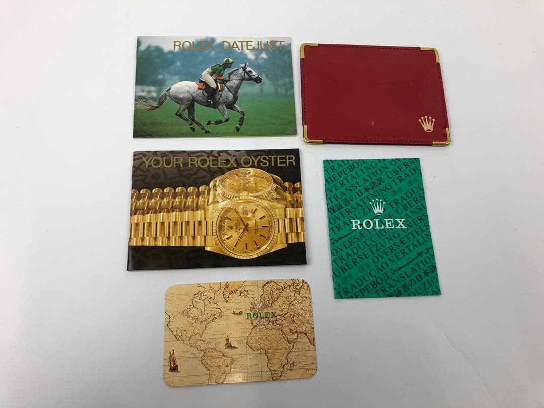 f*y様 ロレックス　空き箱　外箱　内箱　小冊子　カードケース　カレンダー　グリ