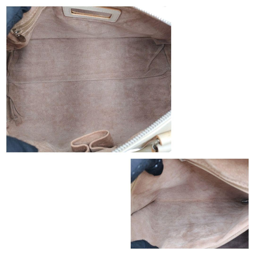 美品　希少　フルラ　2way　ボストンバッグ　オールレザー　斜め掛け　アイボリー