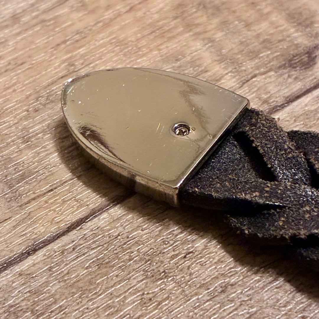 【美品】JieDa チェーンベルト ウエスタン 編みレザー 黒