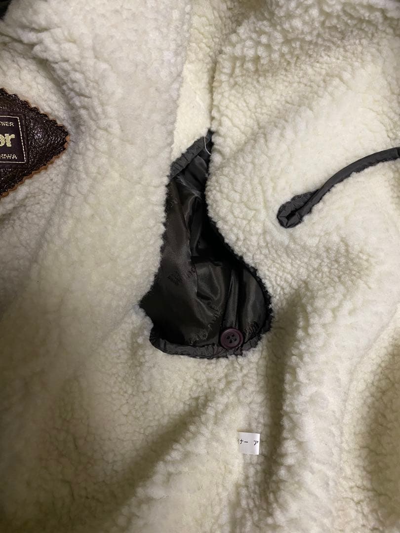 WindArmor フライトジャケット ラムレザージャケット ボア襟 ショート丈