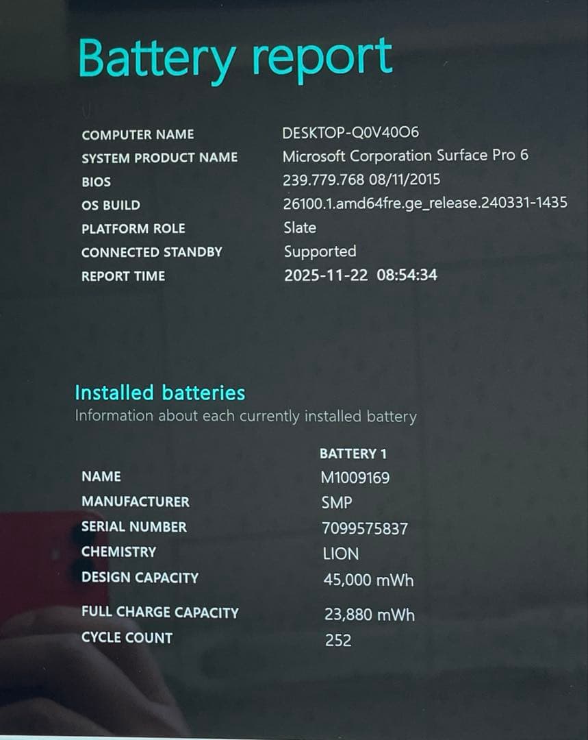 Surface Pro 6 1796 SSD128GB メモリー8GB 美品