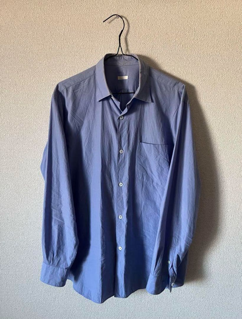 【最終値下げ】comoli ブルー シャツ