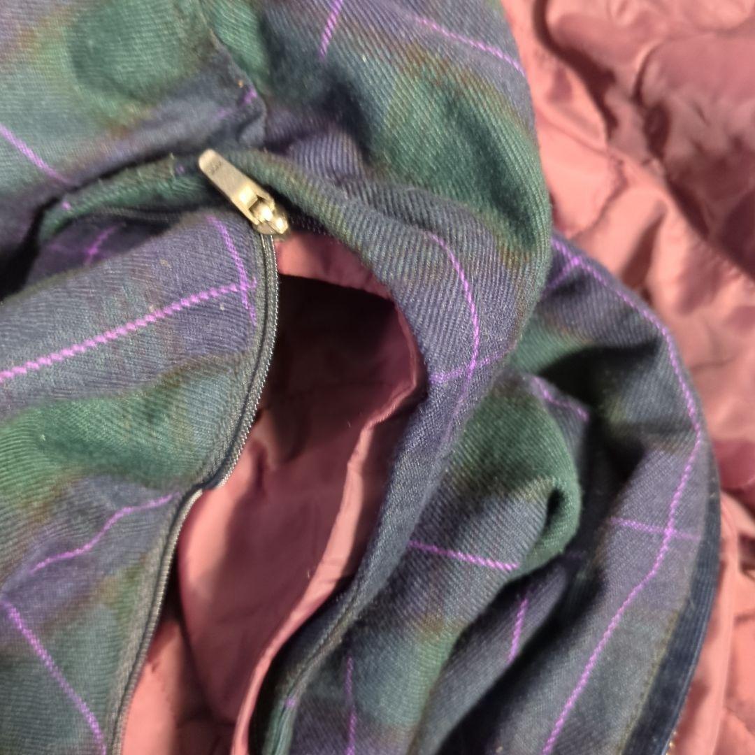 フレッドペリー 中綿ブルゾン リバーシブル 月桂樹 ロゴ チェック柄 L