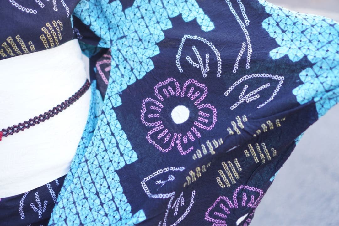 ❁888❁⭐︎浴衣　有松鳴海絞り　【7】単品