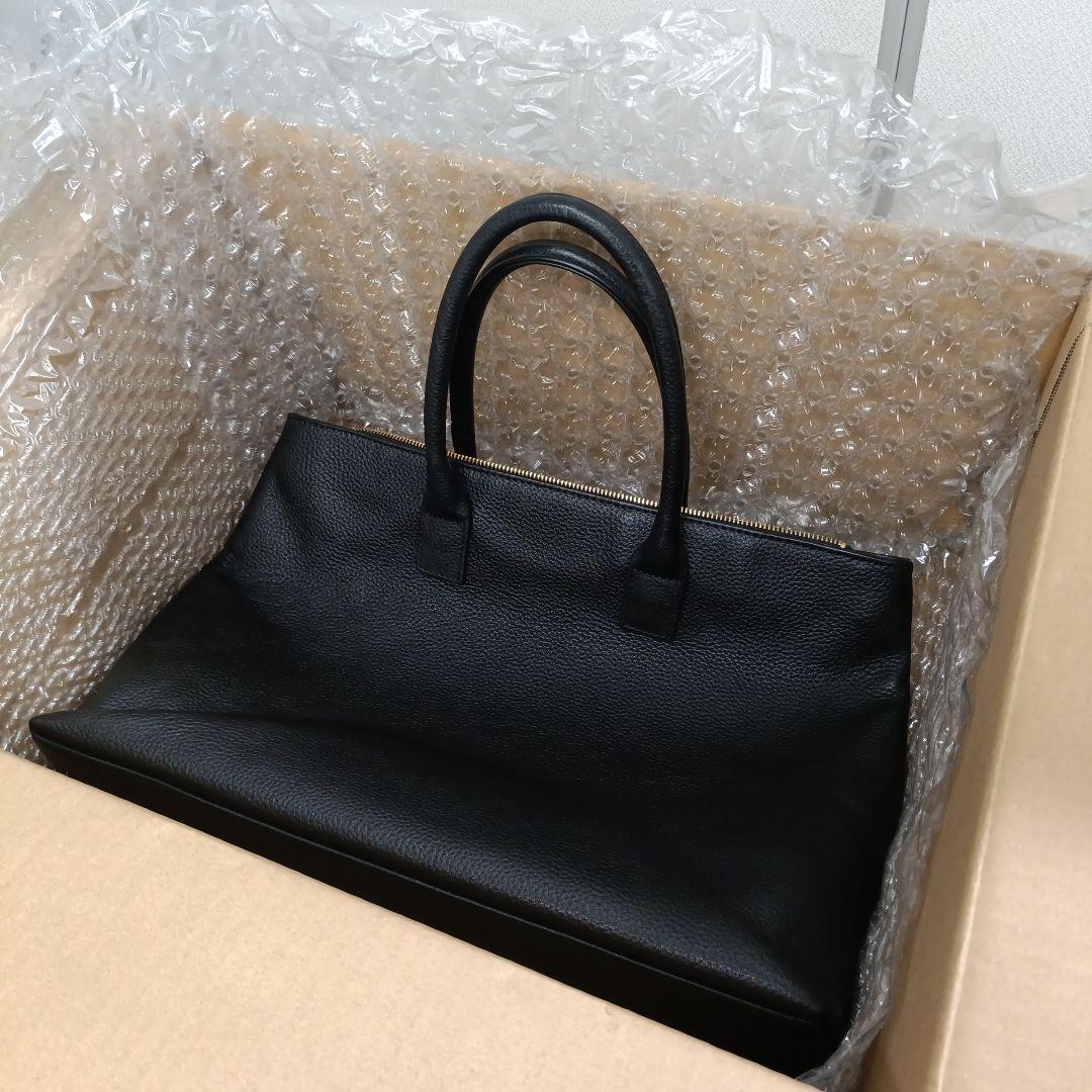 HushTug レザー ビジネストートバッグ 黒