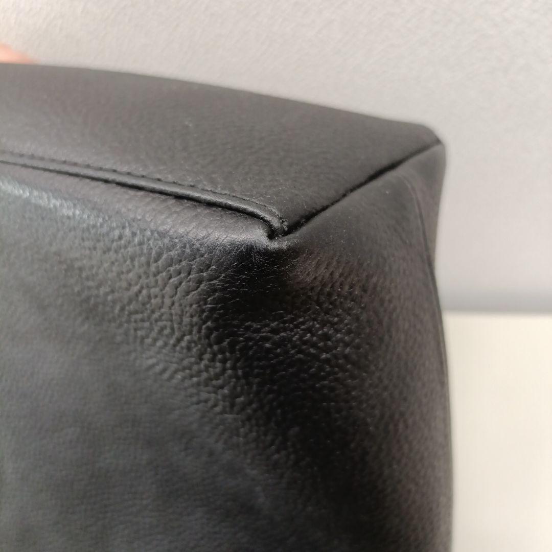 HushTug レザー ビジネストートバッグ 黒