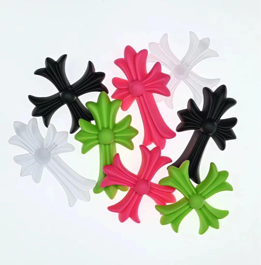 バカデカFAKE HEARTSクロスブラック 十字架 ネックレス　クロムハーツ