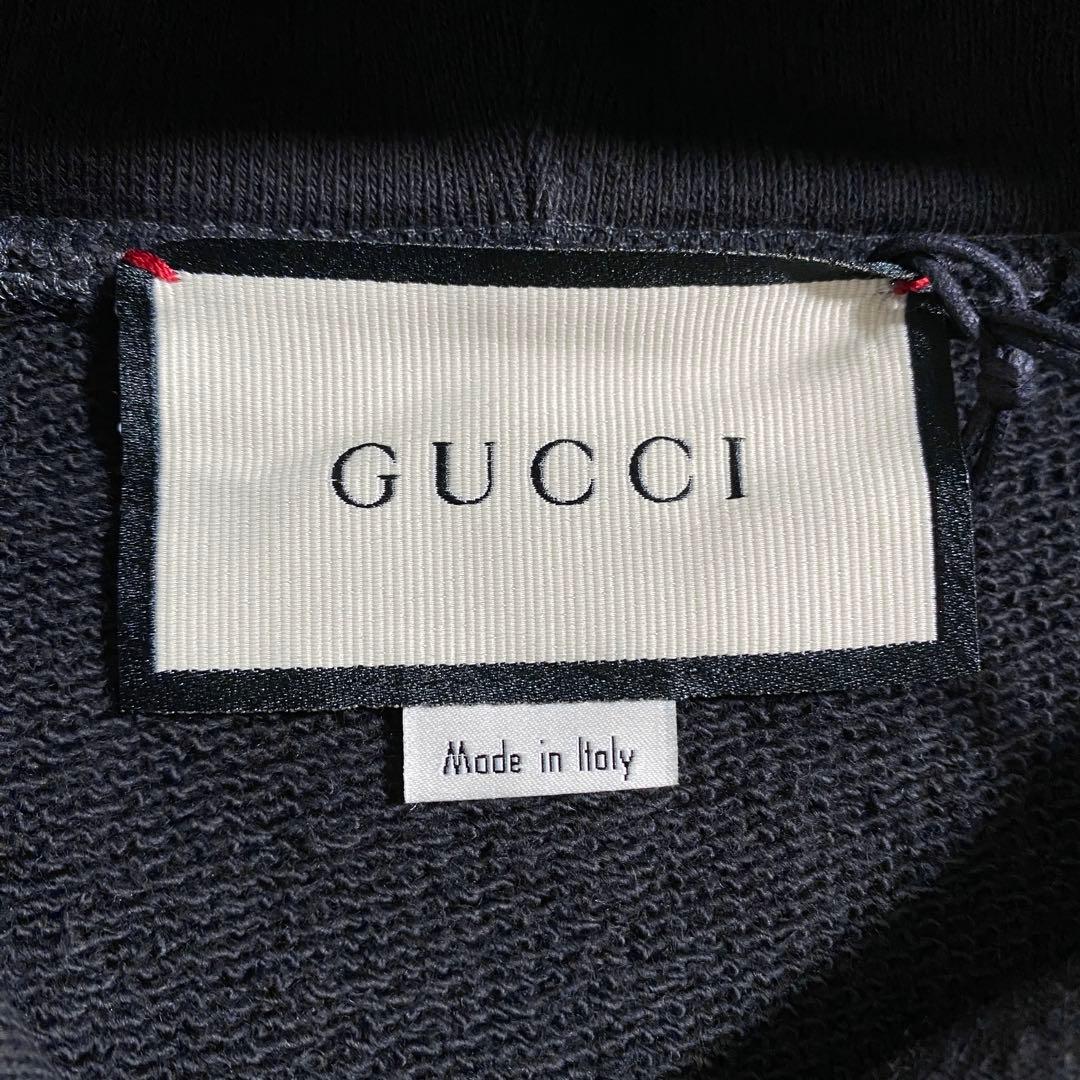 A18570 Gucci 20SS ハワイロゴプリントフーディ 黒 M