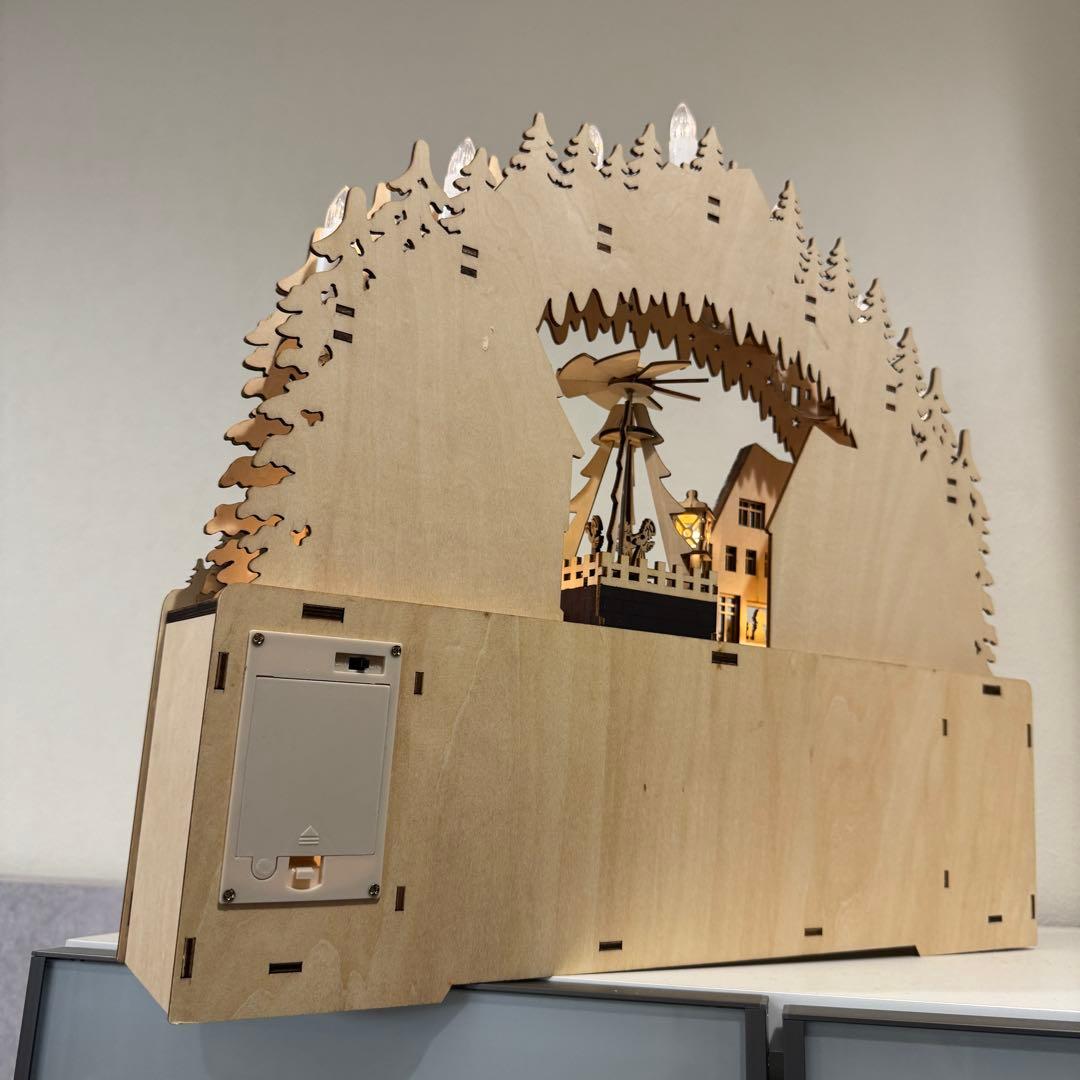 新品 クリスマス デコレーショングッズ 木製 アドベントカレンダー LEDライト