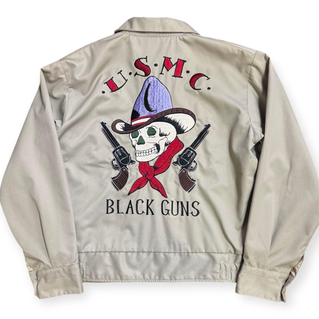 雰囲気抜群 TAILOR東洋 スーベニアジャケット USMC 髑髏 L
