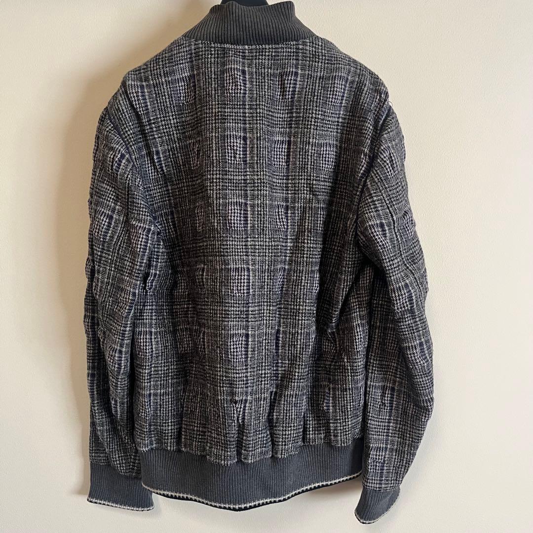 John Galliano グレー チェック柄 ブルゾン