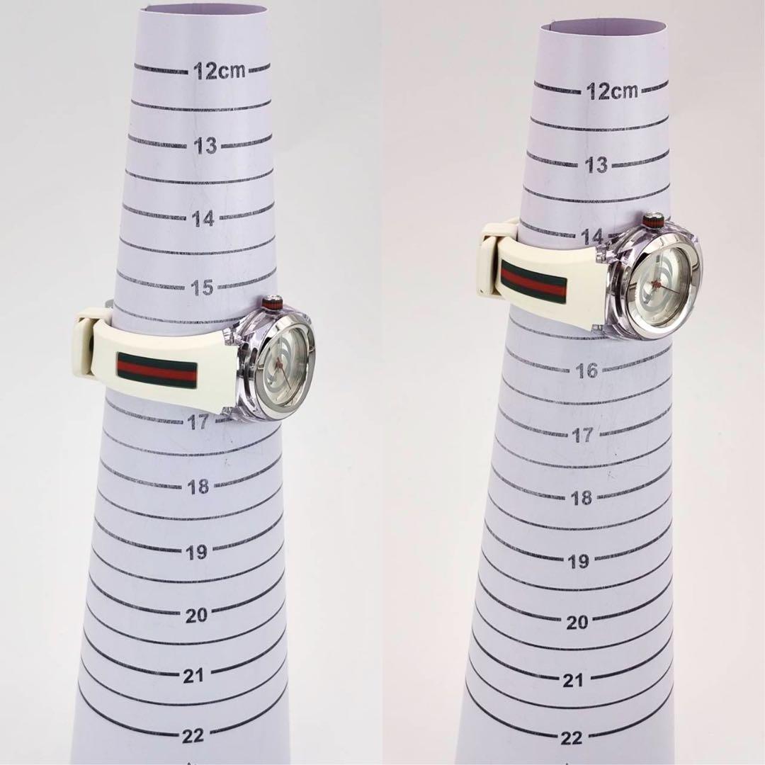 美品✨　グッチ　137.3 シンク 時計　ホワイト　シェリーライン　保存箱