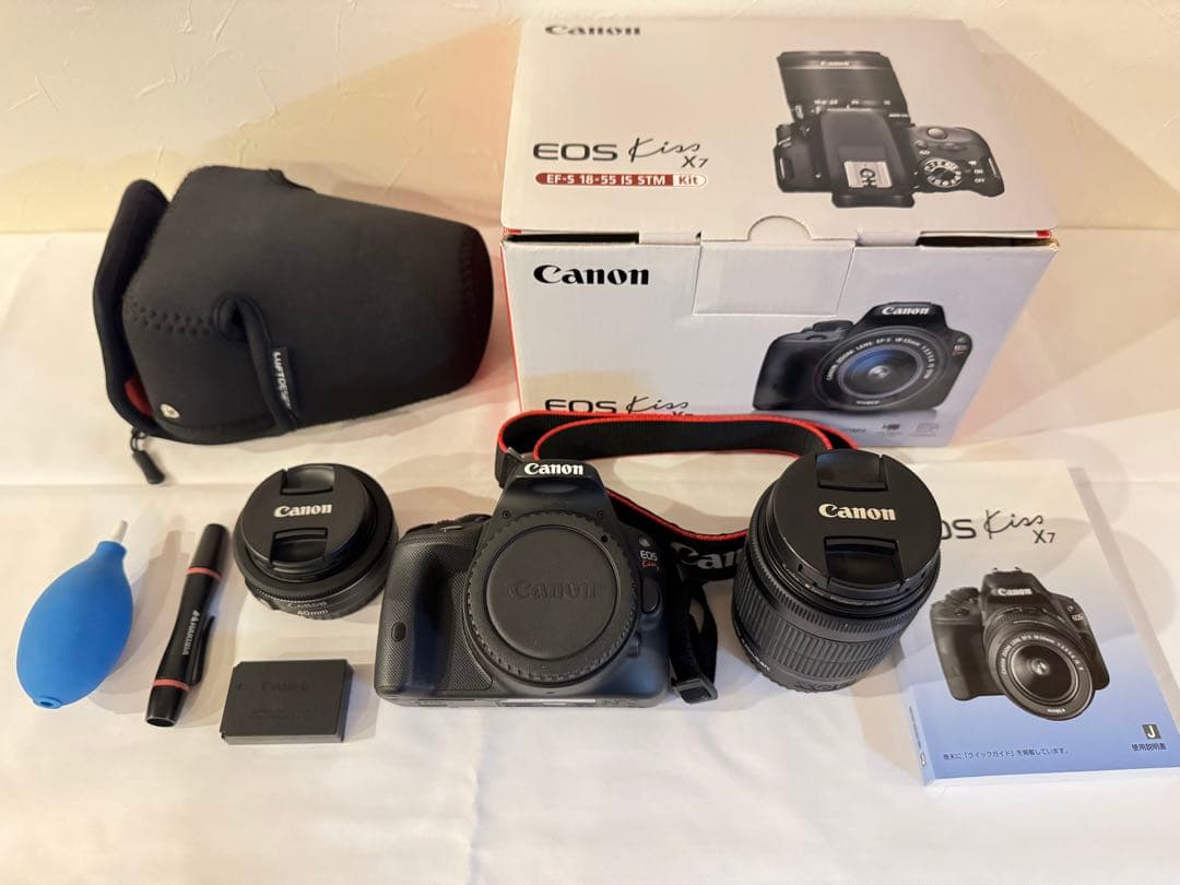 Canon EOS Kiss X7 本体とレンズ2本他※動作未確認※