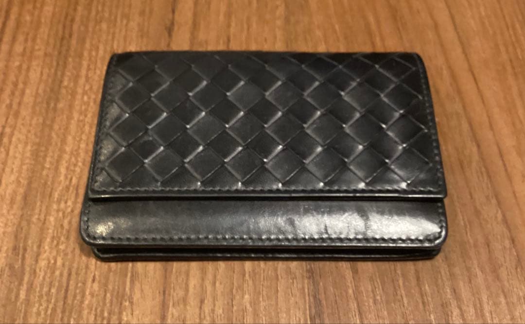✨本日限定価格✨BOTTEGA VENETA ブラック レザー カードケース