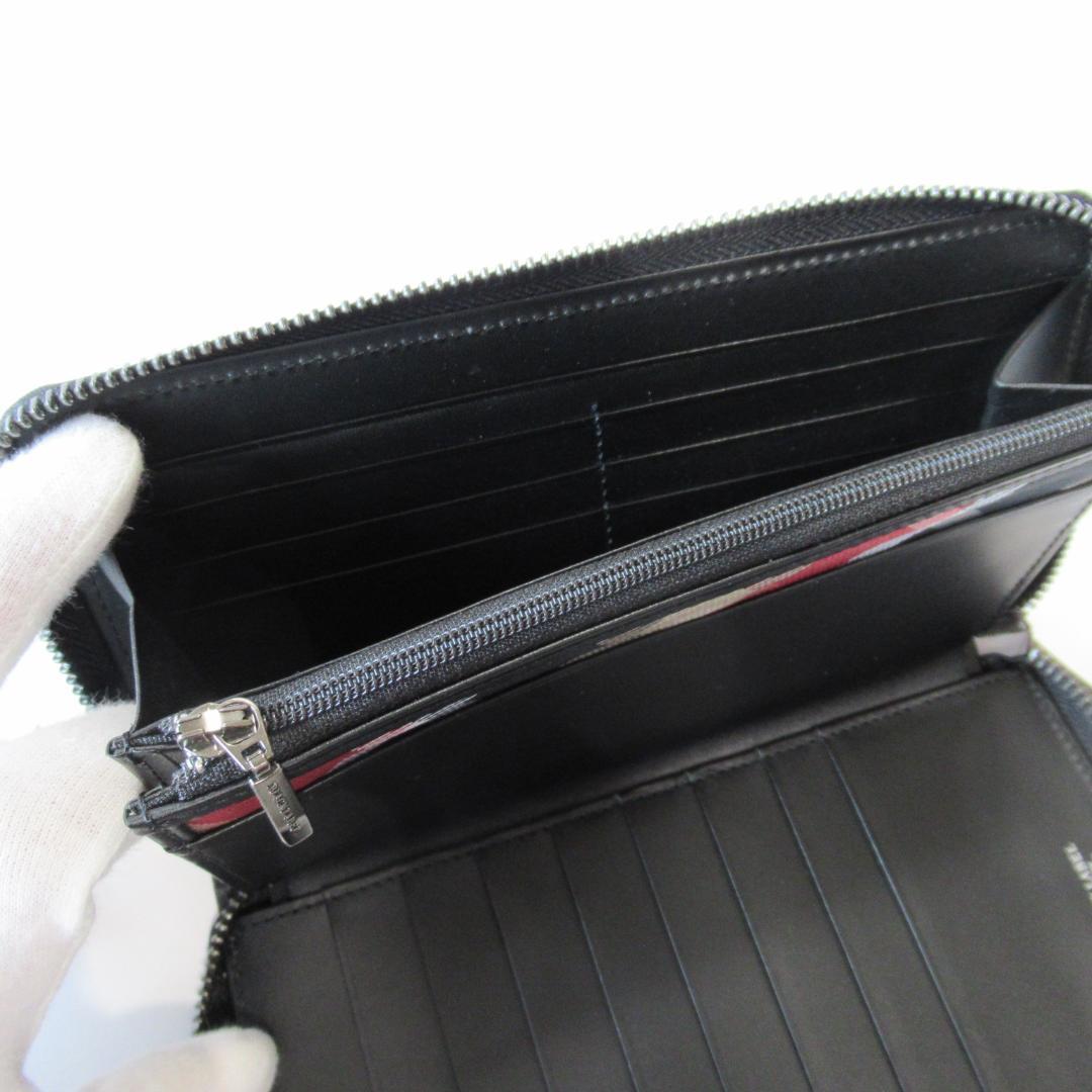 ブラックレーベルクレストブリッジ新品ブラック ラウンドジップウォレット/財布