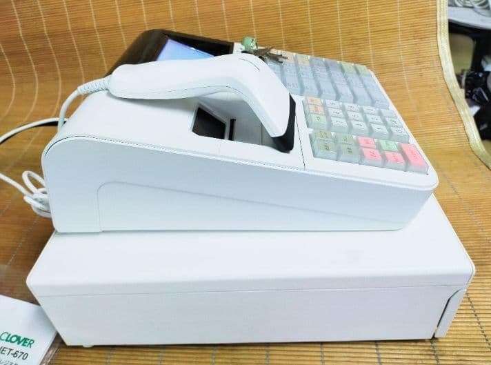 クローバーレジスター JET-670スキャナ付き　PC連携送料込　111555