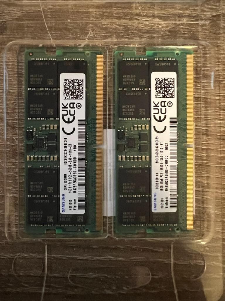 新品同等 SAMSUNG 16GBx2 DDR5 PC-5600B SODIMM