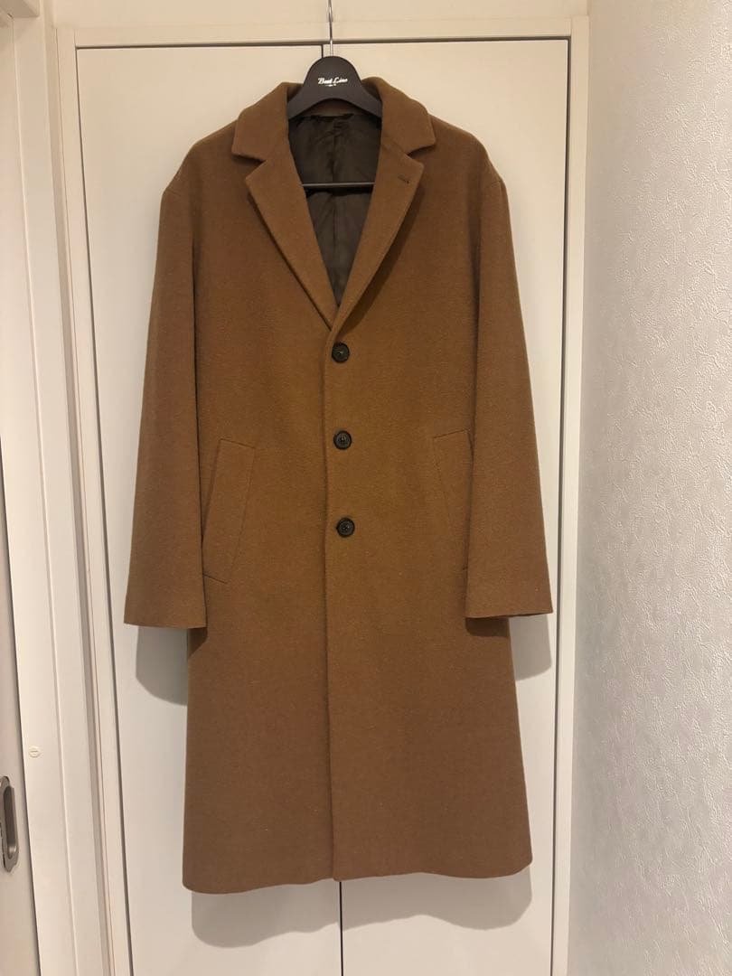 Hevo キャメル　ベルテッドコート　サイズ46