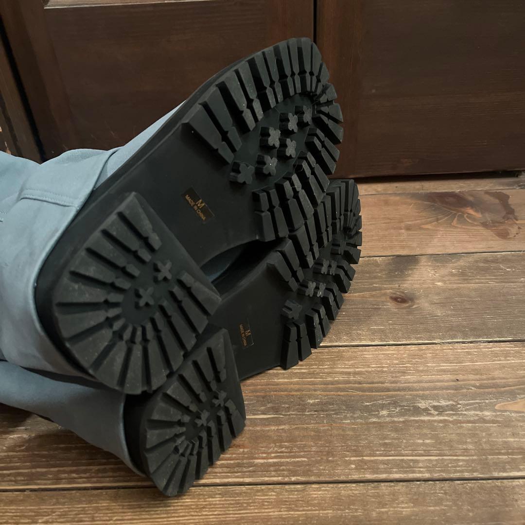 joubie バックル付きロングブーツ ライトブルー