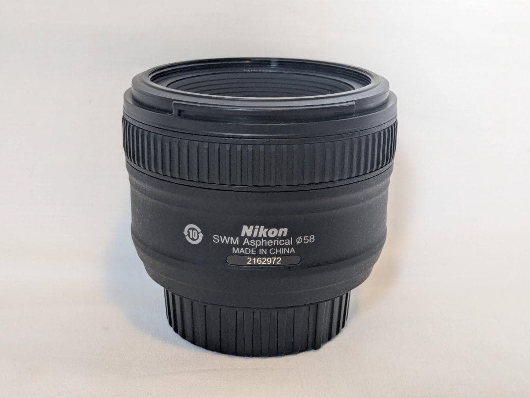 Nikon AF-S NIKKOR 50mm f/1.8G 純正フード付き