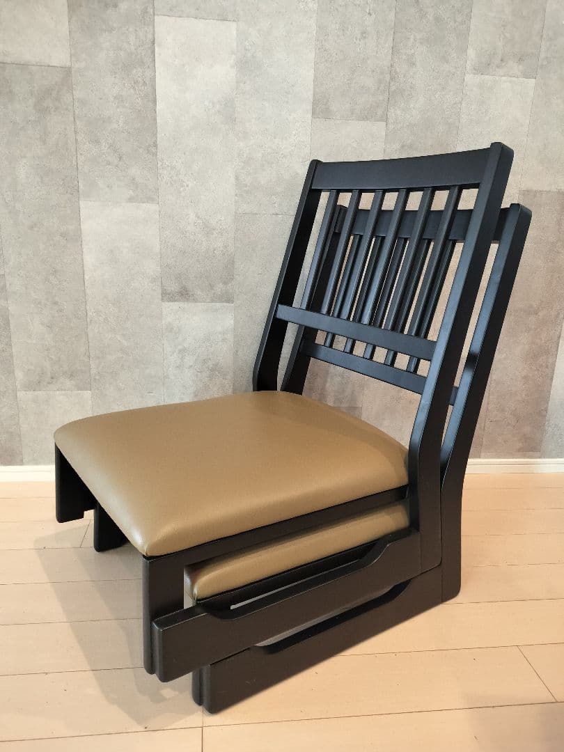 2脚セット！　お座敷チェア スタッキング チェア　足が楽な座椅子