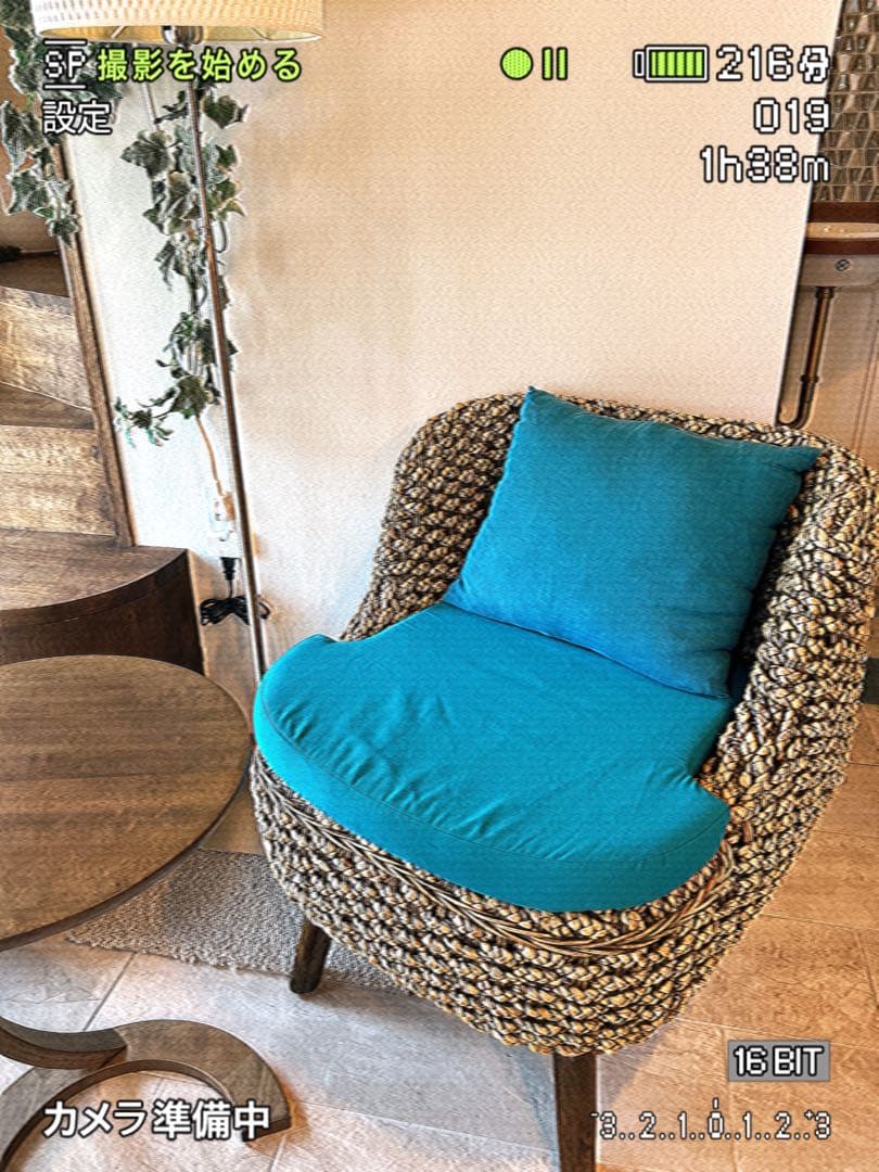 リゾート家具、バリ家具　　1人掛ソファ　 エメラルドグリーン