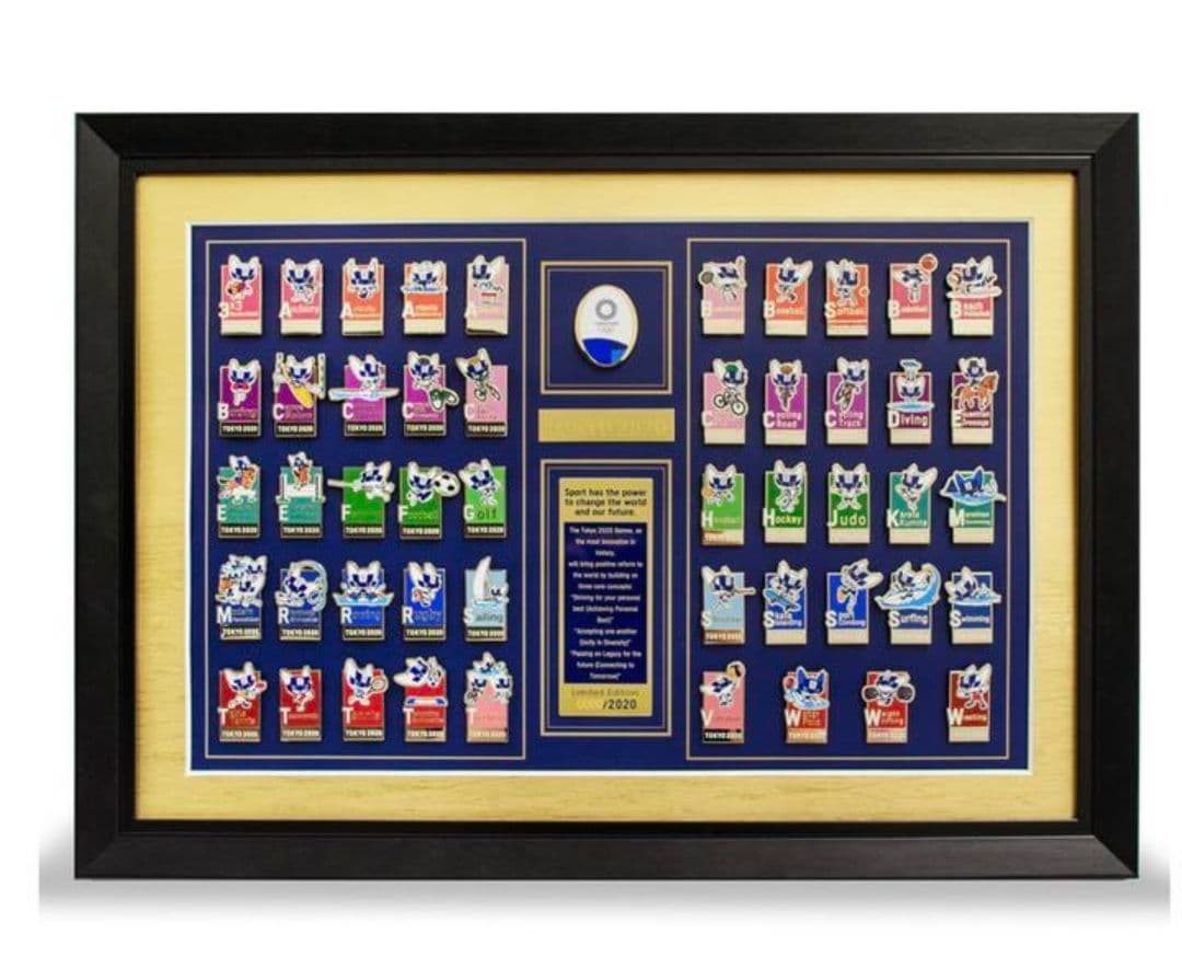 東京2020オリンピック 額装ピンバッジセット
