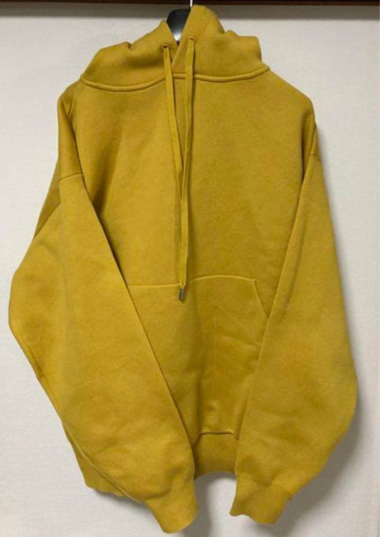 CABaN コットンカシミヤ プルオーバーパーカ　イエロー　L