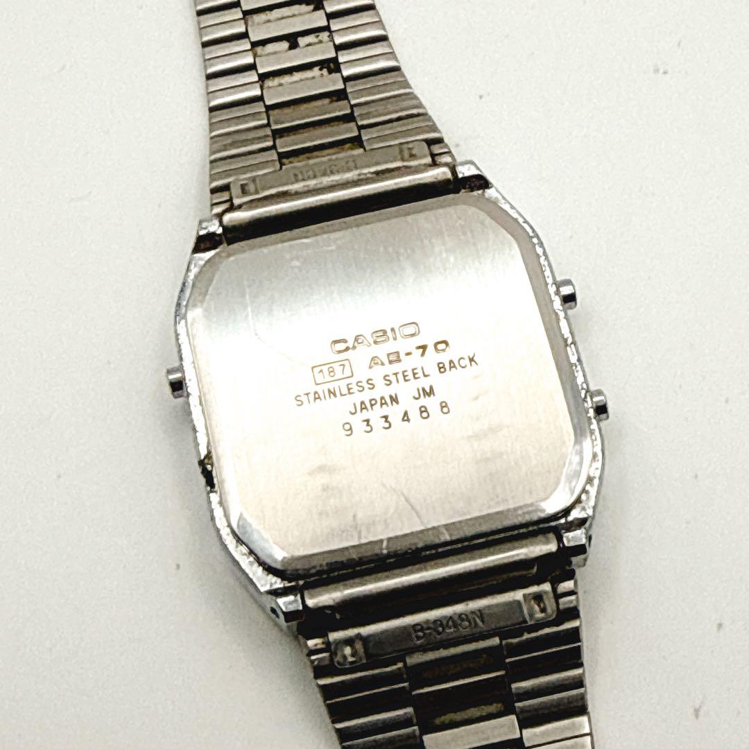 稼働品 CASIO ABE-70 アナデジ 80年代 カシオ デジタル アラーム