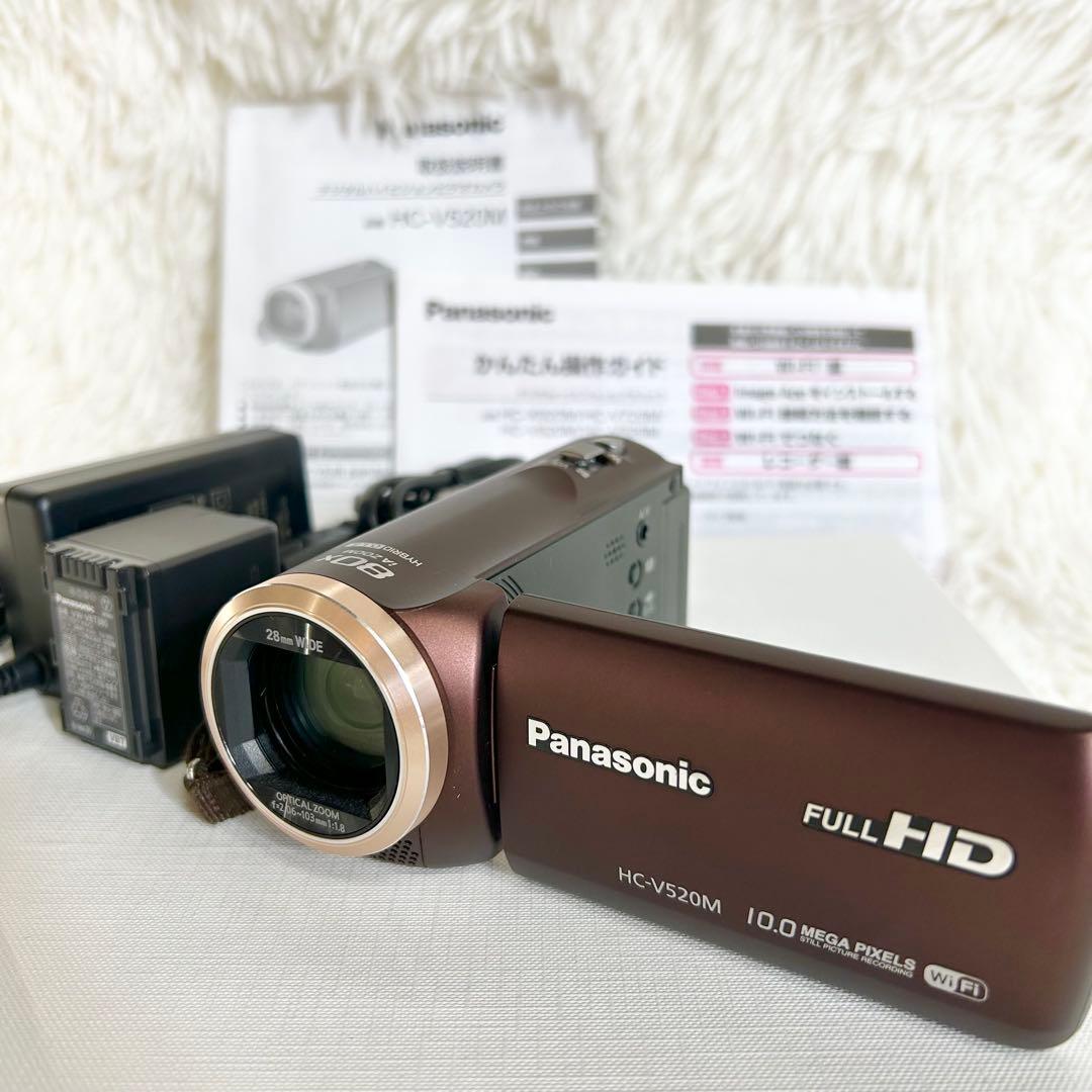 ✨美品✨Panasonic HC-V520M フルHD ビデオカメラ Wi-Fi